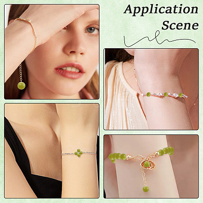 120Pcs 4 Styles Natural Chinese Jade/Southern Jade Beads G-PA0002-14-1