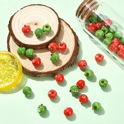 40Pcs 2 Colors Handmade Porcelain Beads PORC-CJ0001-51-1