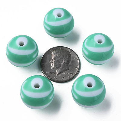 Opaque Striped Acrylic Beads MACR-S373-27C-11-1