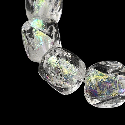 Handmade Foil Lampwork Beads Strands FOIL-C002-01C-1