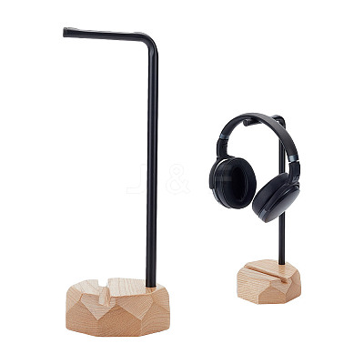Wood Headset Display Stands Holder AJEW-WH0471-109A-1