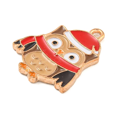 Christmas Theme Alloy Enamel Pendants ENAM-M221-01KCG-04-1