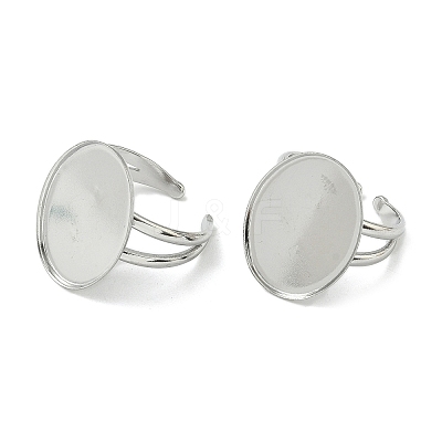 304 Stainless Steel Cuff Rings Components STAS-Z138-02P-03-1