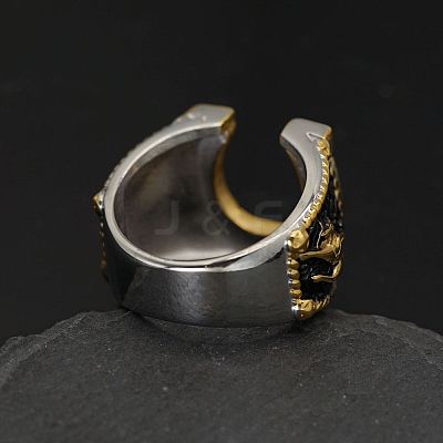 304 Stainless Steel Micro Pave Cubic Zirconia Finger Rings FS-WG5ACE0-05-1