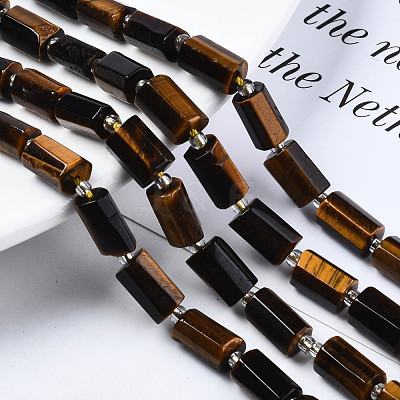 Natural Tiger Eye Beads Strands G-S376-010-1