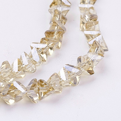 Electroplate Glass Beads Strands EGLA-J145-6mm-PL05-1