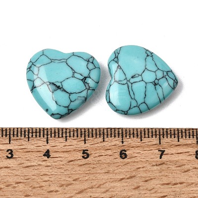 Dyed Synthetic Turquoise Heart Love Stone GG-CBAFDA5-03G-1