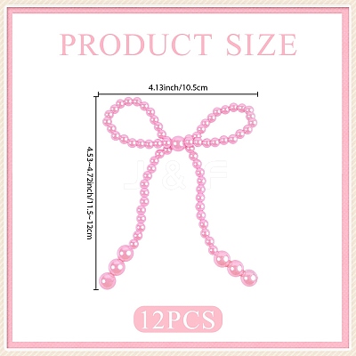 12Pcs Plastic Imitation Pearl Beads Cake Decoration AJEW-CP0010-61B-1