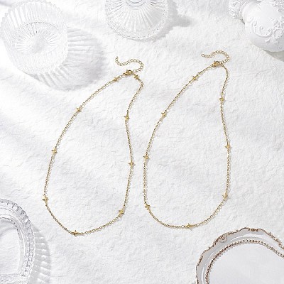 304 Stainless Steel Cross Chain Necklaces NJEW-JN05443-1
