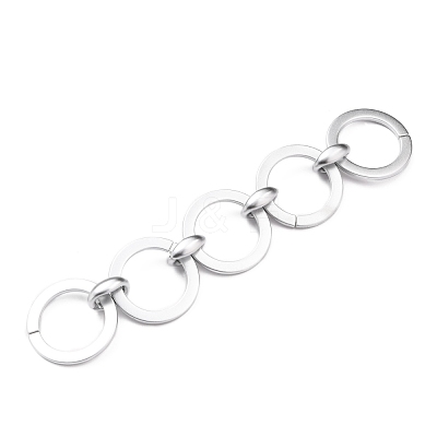 Handmade Spray Painted CCB Plastic Link Chains AJEW-JB00830-01-1
