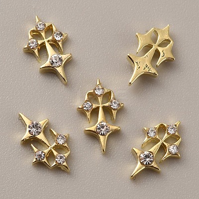 Star Zinc Alloy Rhinestone Cabochons FIND-WH0150-81LG-1