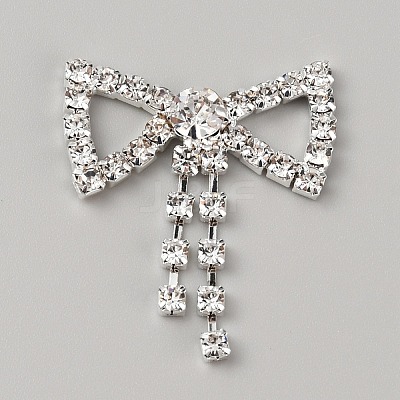 Brass Rhinestone Shoe Decoration KK-WH0056-68-1
