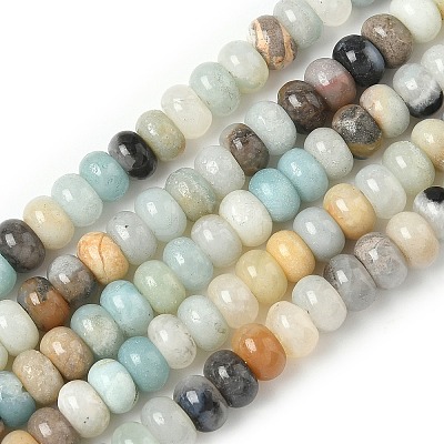 Natural Flower Amazonite Beads Strands G-F520-16-1