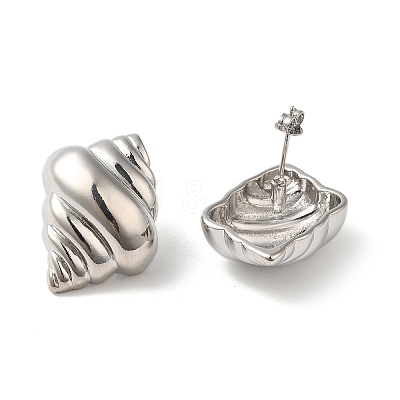 Rack Plating Brass Stud Earrings EJEW-Q786-01P-1