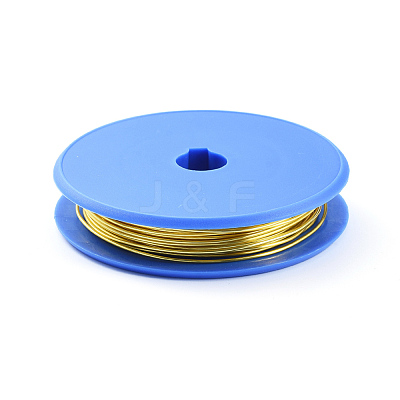Round Copper Craft Wire CWIR-E004-0.3mm-G-1