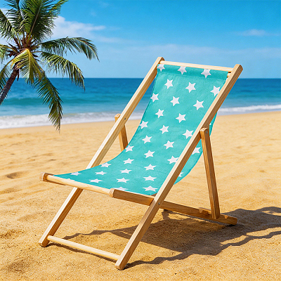 1Pc Star Pattern Chair Polycotton Cloth AJEW-GF0015-38E-1