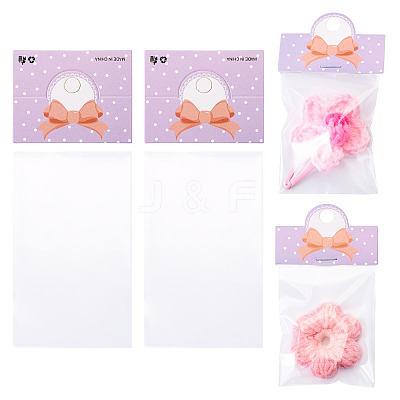 100Pcs Rectangle Polypropylene Cellophane Bags CDIS-TA0001-34G-1