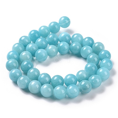 Natural Mashan Jade Round Beads Strands X-G-D263-6mm-XS28-1