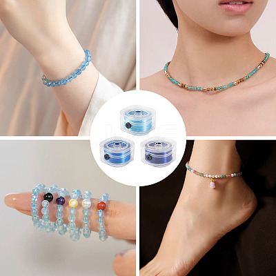 3 Boxes 3 Colors Flat Elastic Crystal String EW-TA0001-12B-1