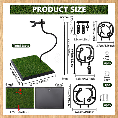 Adjustable Plastic Action Figure Display Holder ODIS-WH0030-317B-1