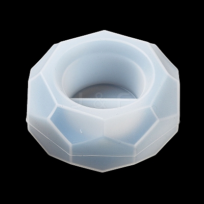 Faceted Hexagon DIY Silicone Candle Cup Molds DIY-P078-05-1