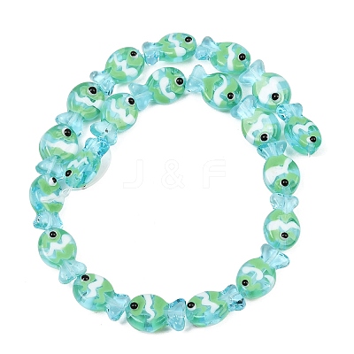 Handmade Lampwork Beads Strands LAMP-G154-07P-1