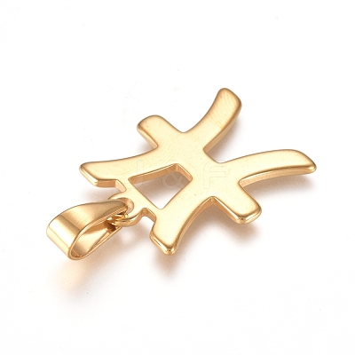 304 Stainless Steel Pendants STAS-L210-06B-G-1