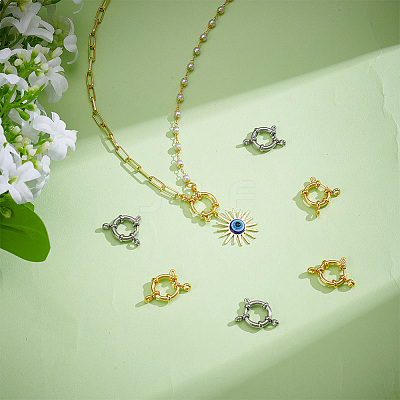 304 Stainless Steel Spring Ring Clasps STAS-UN0010-66-1