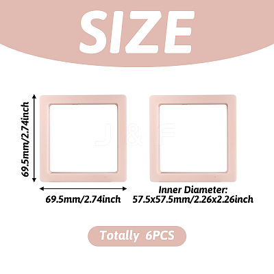 Square Transparent PE Thin Film Suspension Jewelry Floating Frame Displays ODIS-TAC0002-02C-1