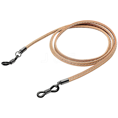 Leather Eyeglass Necklace Strap AJEW-CL0005-06C-1