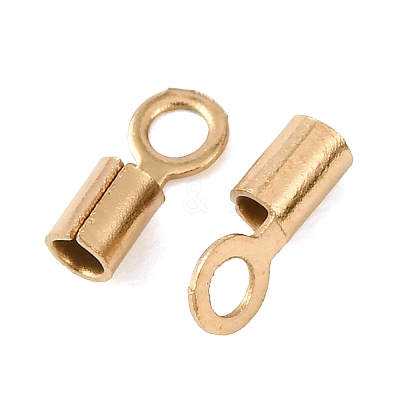 Ion Plating(IP) 304 Stainless Steel Fold Over Crimp Cord Ends STAS-P434-05C-G-1