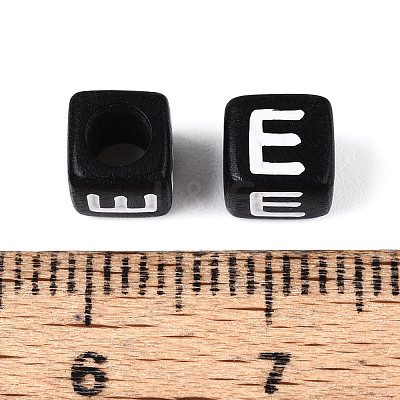 Initial Acrylic Horizontal Hole Beads OACR-ZX006-35E-1
