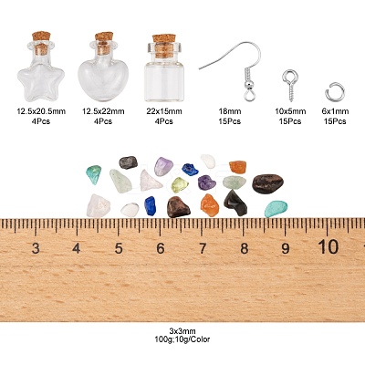 DIY Wish Bottle Pendant Earring Making Kits DIY-FS0002-26-1
