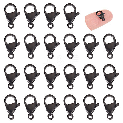 40Pcs 304 Stainless Steel Lobster Claw Clasps STAS-UN0050-15-1