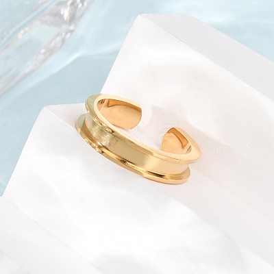 304 Stainless Steel Cuff Open Rings SA-CBACA70-01B-G-1