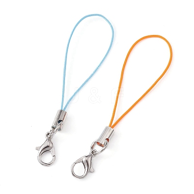 100Pcs Polyester Rope Mobile Straps MOBA-YWC0001-02-1