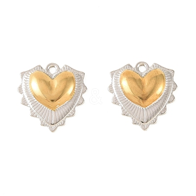Two Tone 304 Stainless Steel Pendants STAS-L314-10GP-01-1