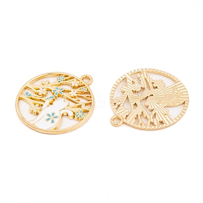Rack Plating Alloy Enamel Pendants LS-FIND-A040-07A-04G-1