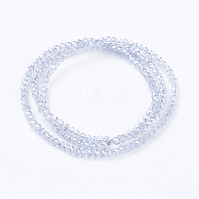 Electroplate Glass Beads Strands EGLA-J025-F19-1