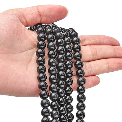 Natural Obsidian Bead Strands X-G-R173-8mm-02-1