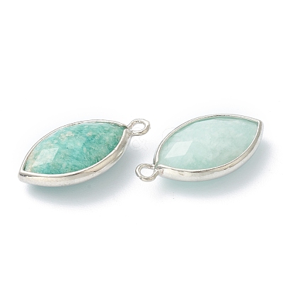 Natural Amazonite Pendants X-G-B009-01P-L-1