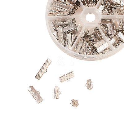 145Pcs 6 Styles Iron Ribbon Crimp Ends IFIN-CJ0001-49-1