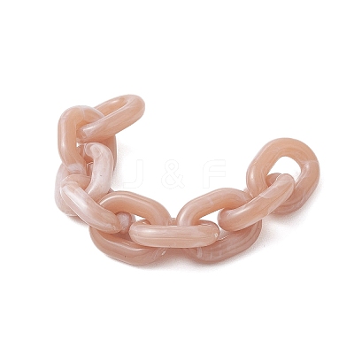 5Pcs Acrylic Handmade Cable Chains AJEW-JB01359-1