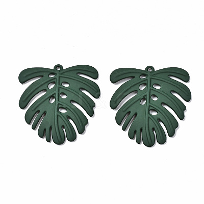 Spray Painted Alloy Pendants X-PALLOY-T077-117B-RS-1