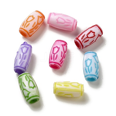 Opaque Acrylic Beads OACR-E039-02A-1