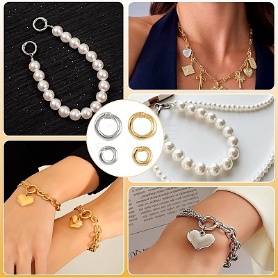 10Pcs 2 Colors Brass Open Jump Rings KK-YW0003-99A-1
