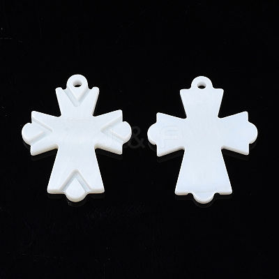 Natural Freshwater Shell Pendants SHEL-N027-11-1