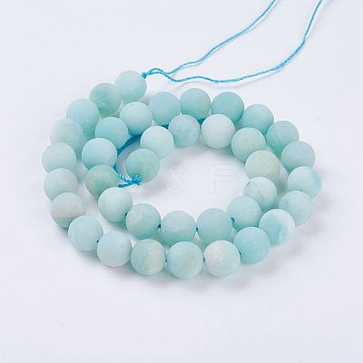 Natural Amazonite Beads Strands G-J376-19F-10mm-1