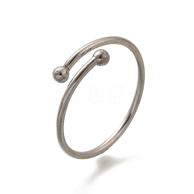 304 Stainless Steel Open Cuff Rings for Women RJEW-F170-03P-03-1