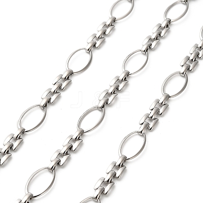 304 Stainless Steel Oval Link & Watch Band Chains CHS-A016-43P-A-1